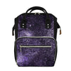 Dark Purple Cosmos Galaxy Space Print Diaper Bag