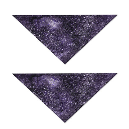 Dark Purple Cosmos Galaxy Space Print Dog Bandana