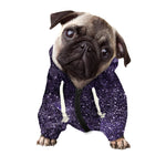 Dark Purple Cosmos Galaxy Space Print Dog Zip Up Hoodie