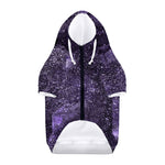 Dark Purple Cosmos Galaxy Space Print Dog Zip Up Hoodie