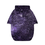 Dark Purple Cosmos Galaxy Space Print Dog Zip Up Hoodie