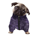 Dark Purple Cosmos Galaxy Space Print Dog Zip Up Jacket