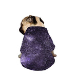 Dark Purple Cosmos Galaxy Space Print Dog Zip Up Jacket