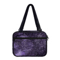 Dark Purple Cosmos Galaxy Space Print Double Strap Bible Bag