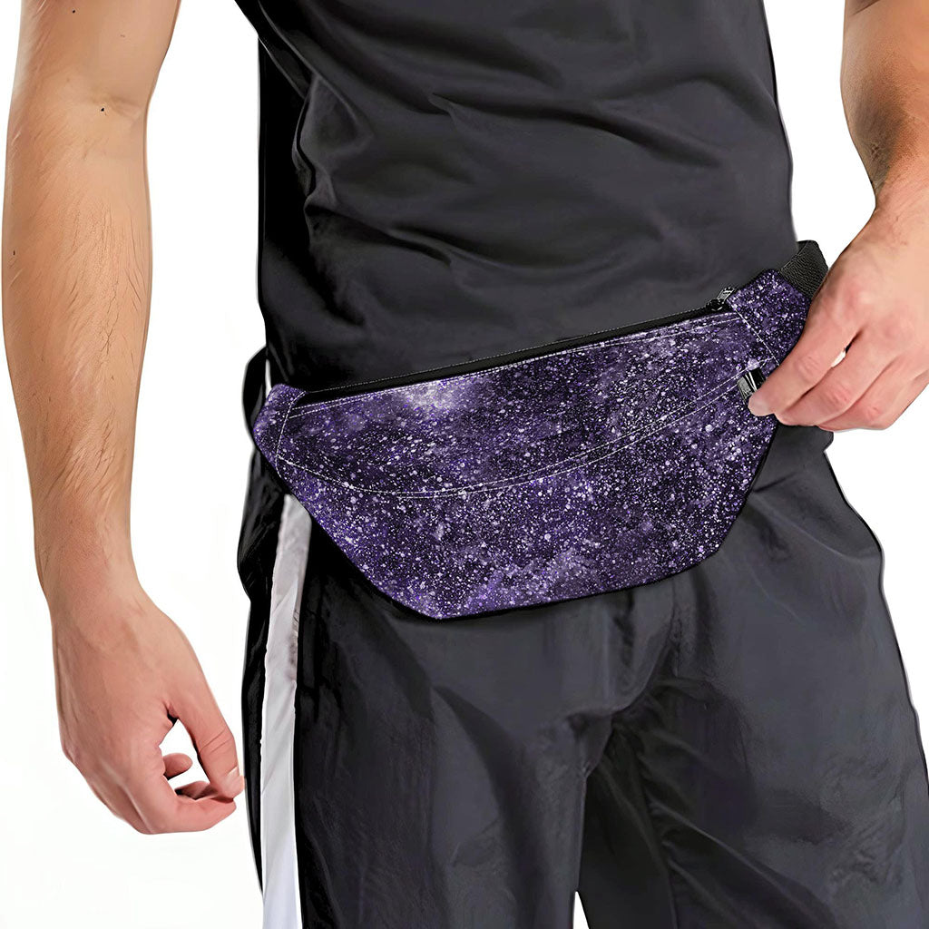 Dark Purple Cosmos Galaxy Space Print Fanny Pack