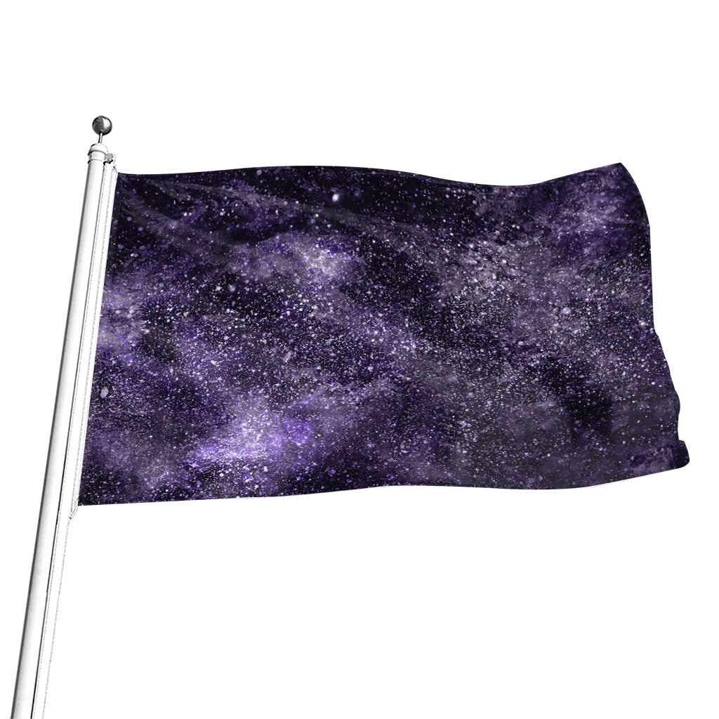 Dark Purple Cosmos Galaxy Space Print Flag