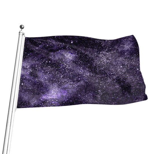 Dark Purple Cosmos Galaxy Space Print Flag