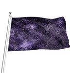 Dark Purple Cosmos Galaxy Space Print Flag