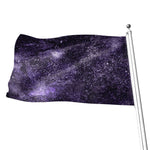 Dark Purple Cosmos Galaxy Space Print Flag