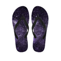 Dark Purple Cosmos Galaxy Space Print Flip Flops