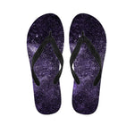 Dark Purple Cosmos Galaxy Space Print Flip Flops