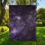 Dark Purple Cosmos Galaxy Space Print Garden Flag