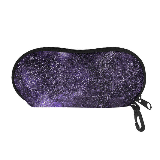 Dark Purple Cosmos Galaxy Space Print Glasses Case