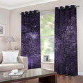 Dark Purple Cosmos Galaxy Space Print Grommet Curtains