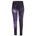 Dark Purple Cosmos Galaxy Space Print High-Waisted Pocket Leggings