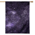 Dark Purple Cosmos Galaxy Space Print House Flag