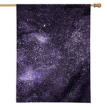 Dark Purple Cosmos Galaxy Space Print House Flag