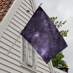 Dark Purple Cosmos Galaxy Space Print House Flag