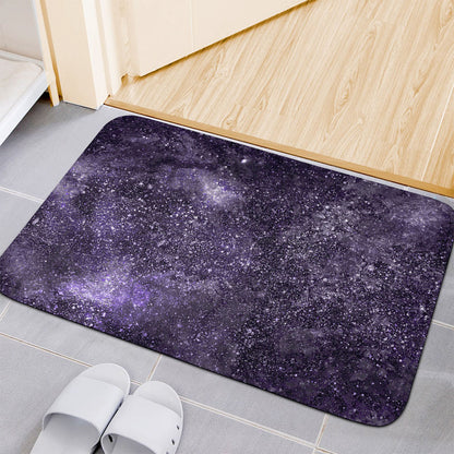 Dark Purple Cosmos Galaxy Space Print Indoor Door Mat