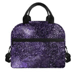 Dark Purple Cosmos Galaxy Space Print Insulated Lunch Bag