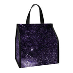 Dark Purple Cosmos Galaxy Space Print Insulated Lunch Tote