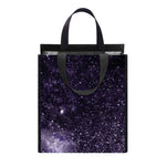 Dark Purple Cosmos Galaxy Space Print Insulated Lunch Tote