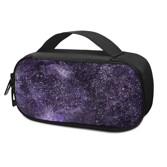 Dark Purple Cosmos Galaxy Space Print Insulin Cooler Travel Case