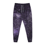Dark Purple Cosmos Galaxy Space Print Jogger Pants