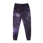 Dark Purple Cosmos Galaxy Space Print Jogger Pants