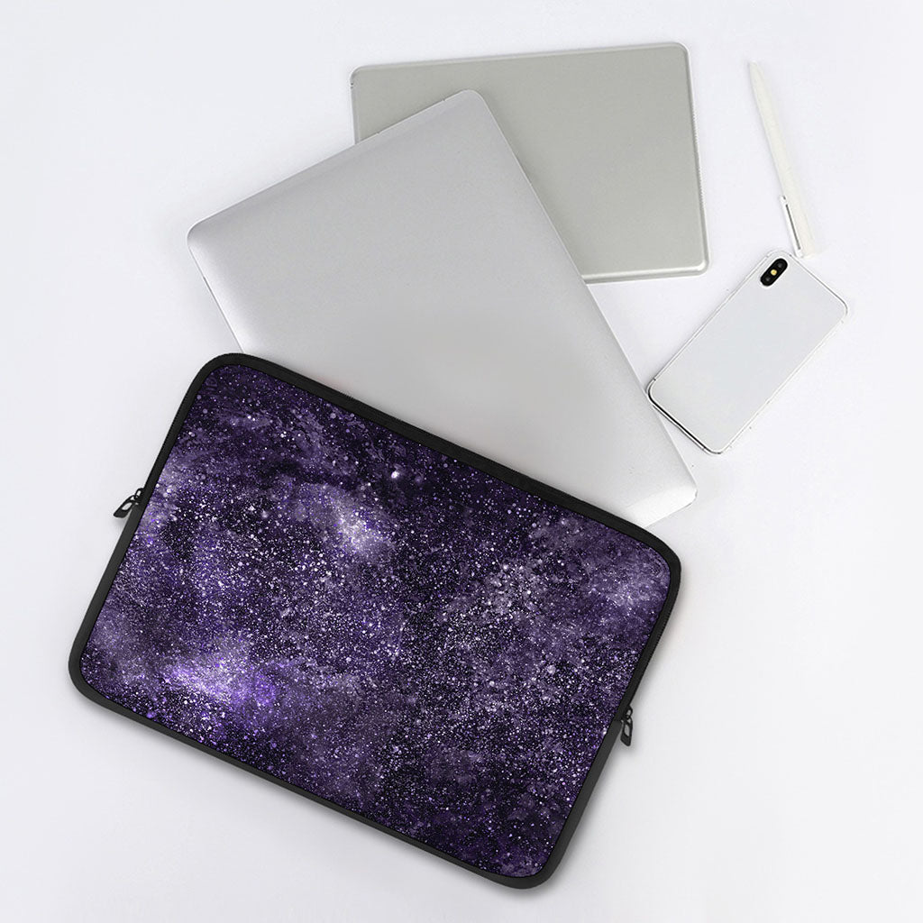 Dark Purple Cosmos Galaxy Space Print Laptop Sleeve