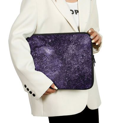 Dark Purple Cosmos Galaxy Space Print Laptop Sleeve