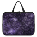 Dark Purple Cosmos Galaxy Space Print Laptop Sleeve With Handle