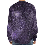 Dark Purple Cosmos Galaxy Space Print Long Sleeve Baseball Jersey