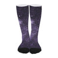 Dark Purple Cosmos Galaxy Space Print Long Socks