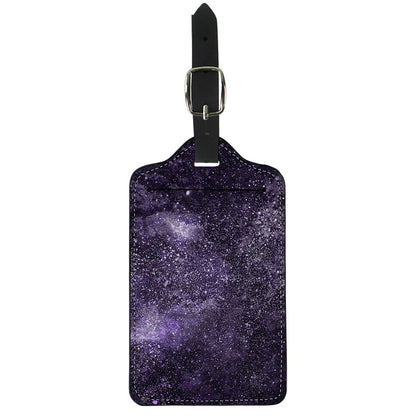 Dark Purple Cosmos Galaxy Space Print Luggage Tag