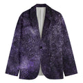 Dark Purple Cosmos Galaxy Space Print Men's Blazer