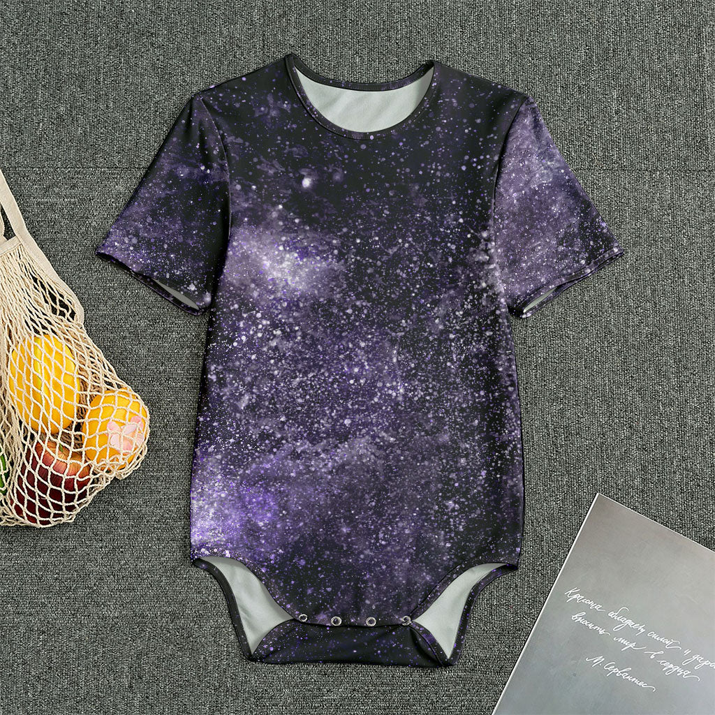Dark Purple Cosmos Galaxy Space Print Men's Bodysuit