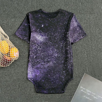 Dark Purple Cosmos Galaxy Space Print Men's Bodysuit