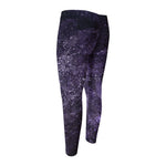 Dark Purple Cosmos Galaxy Space Print Men's Compression Pants