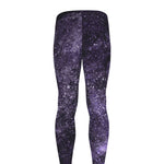 Dark Purple Cosmos Galaxy Space Print Men's leggings