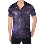 Dark Purple Cosmos Galaxy Space Print Men's Shirt