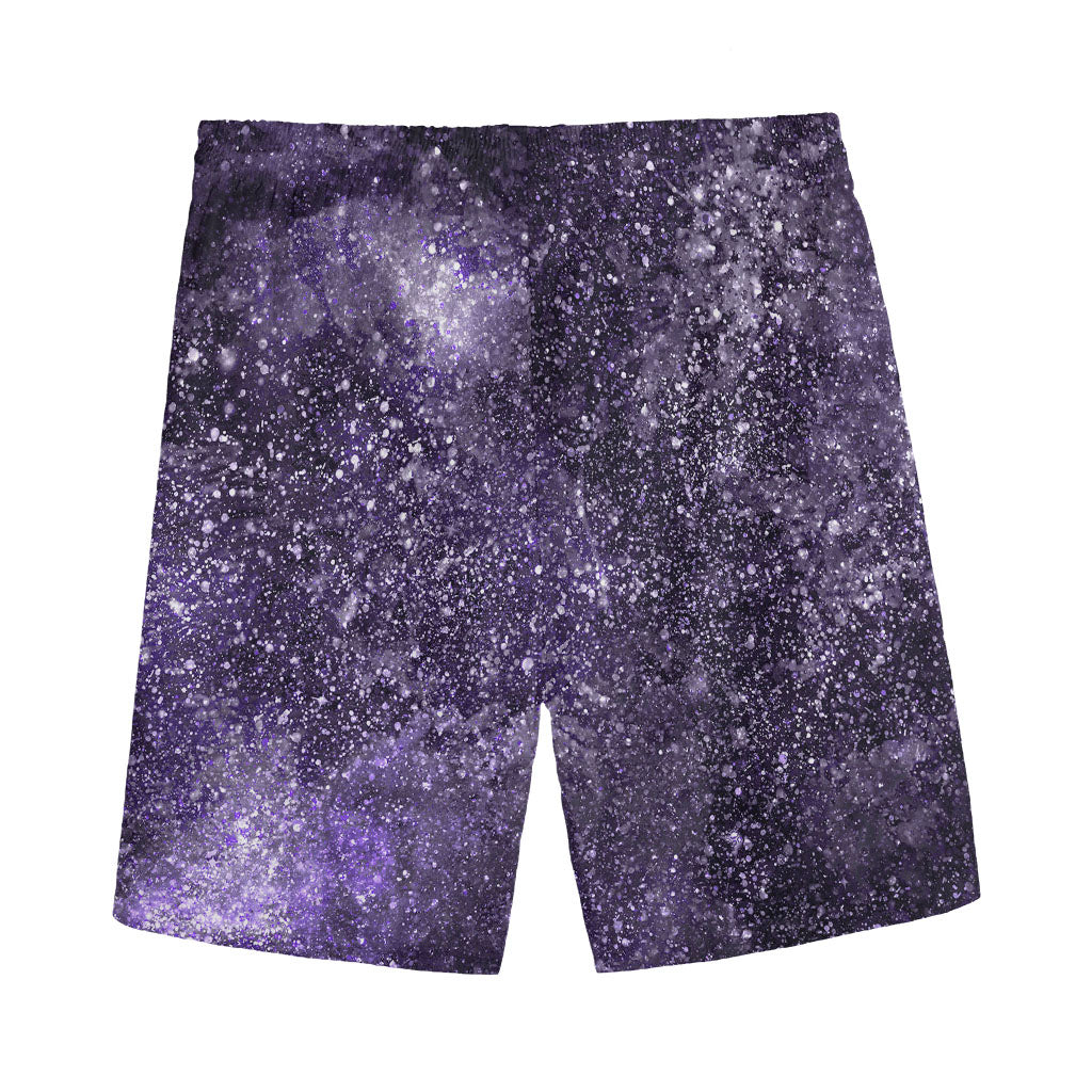 Dark Purple Cosmos Galaxy Space Print Men's Sports Shorts