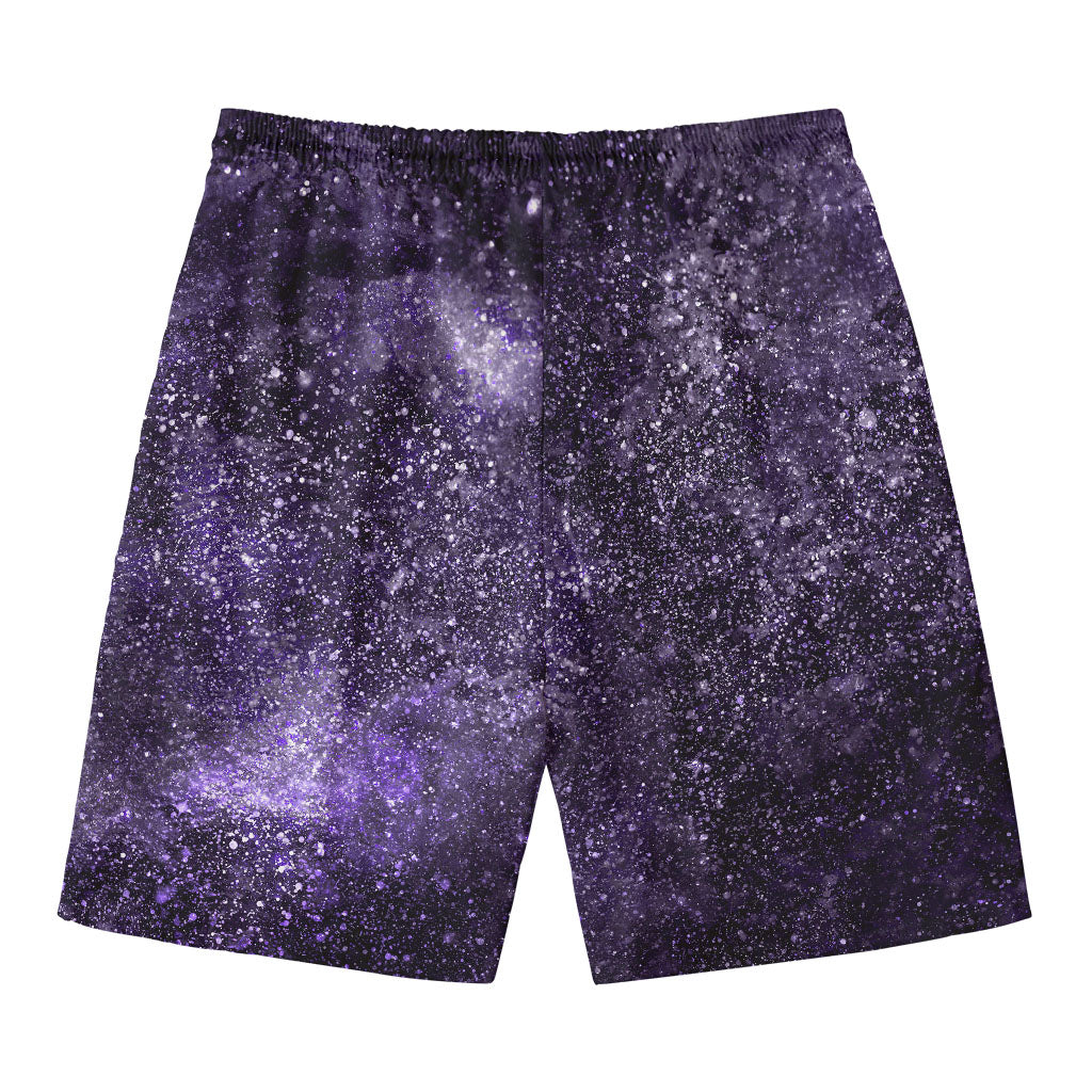 Dark Purple Cosmos Galaxy Space Print Men's Swim Trunks