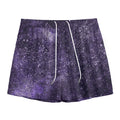 Dark Purple Cosmos Galaxy Space Print Mesh Shorts