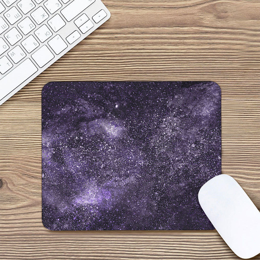 Dark Purple Cosmos Galaxy Space Print Mouse Pad