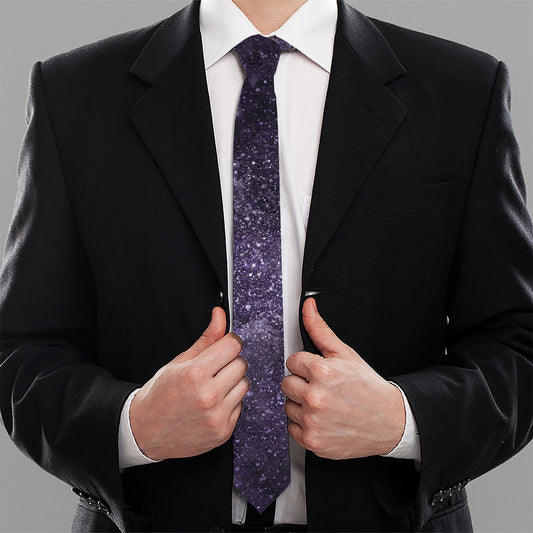 Dark Purple Cosmos Galaxy Space Print Necktie