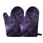 Dark Purple Cosmos Galaxy Space Print Oven Mitts