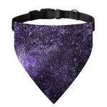 Dark Purple Cosmos Galaxy Space Print Over The Collar Dog Bandana