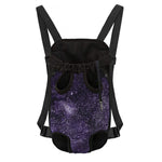 Dark Purple Cosmos Galaxy Space Print Pet Carrier Backpack