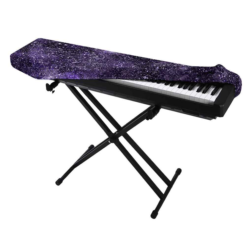 Dark Purple Cosmos Galaxy Space Print Piano Keyboard Cover